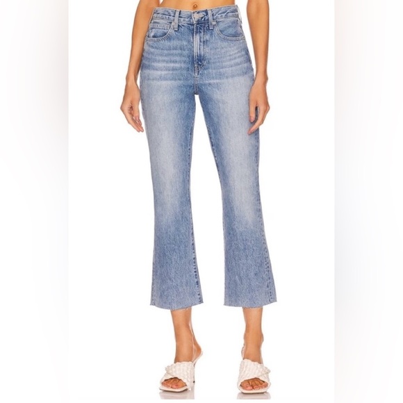 Veronica Beard Jeans Carly Kick Flare High Rise - Pebble Stone - Size 26 - Picture 1 of 15